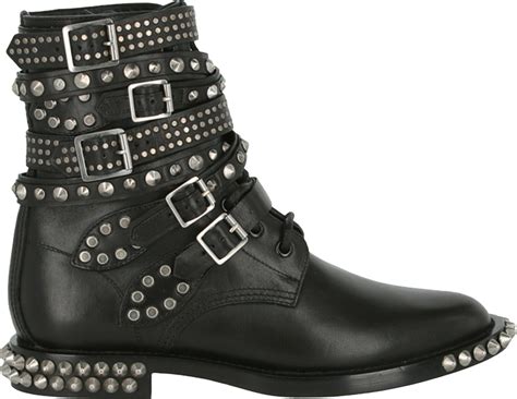 Saint Laurent Wmns Studded Ranger Combat Boot 'Black' 